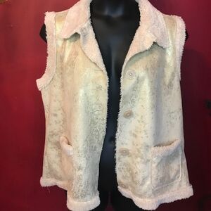 Casual Identity Faux Shearling Vest Size XL*